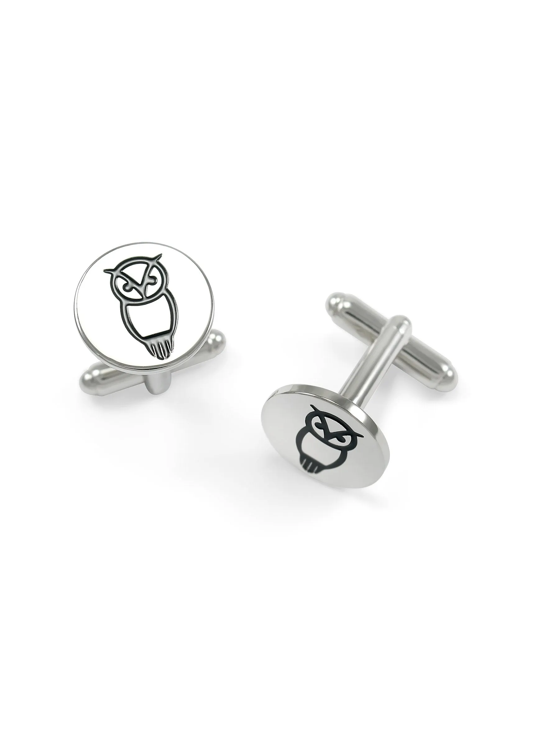 Circular Owl Cuff Links