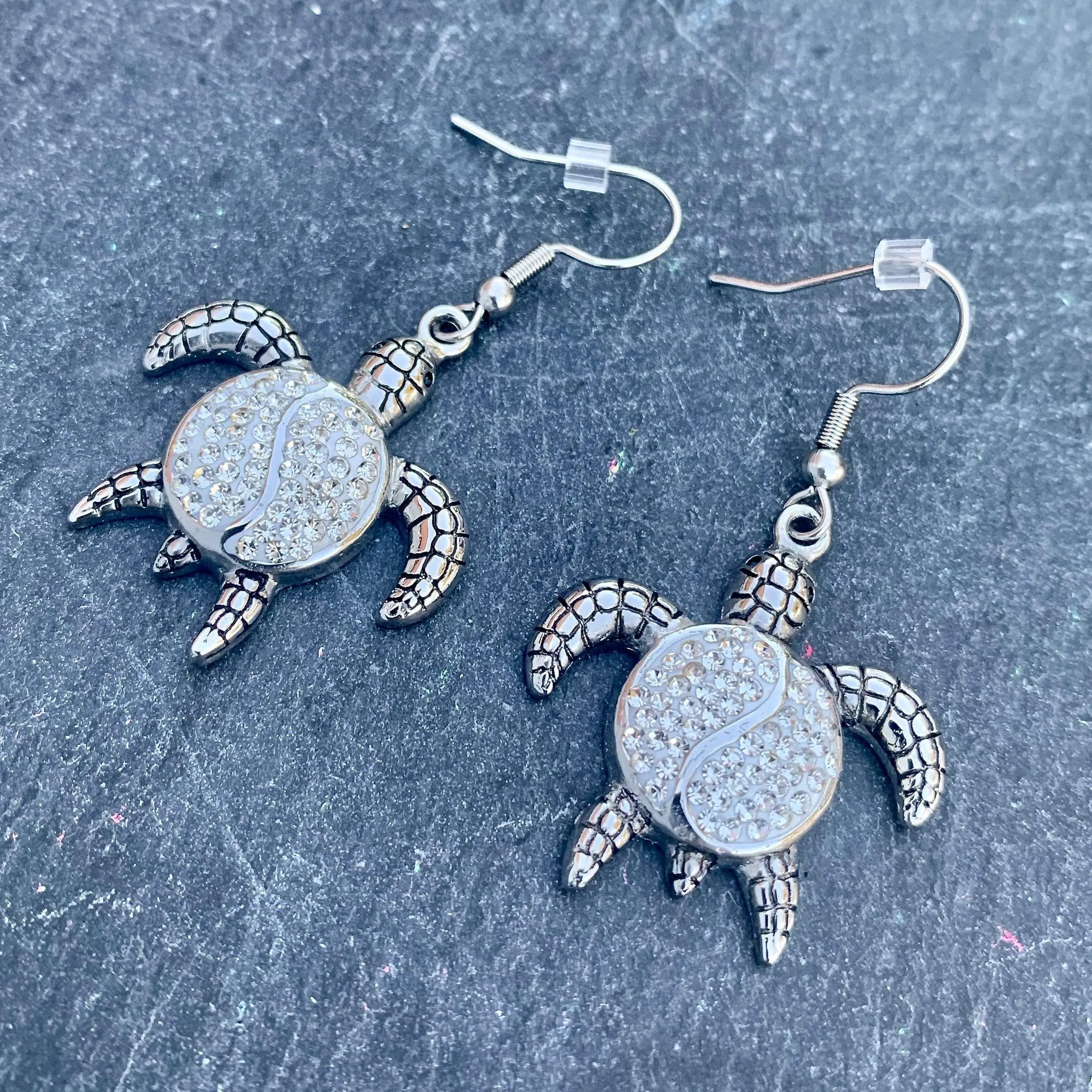 Crystal Sea Turtle Earrings - SK2590E