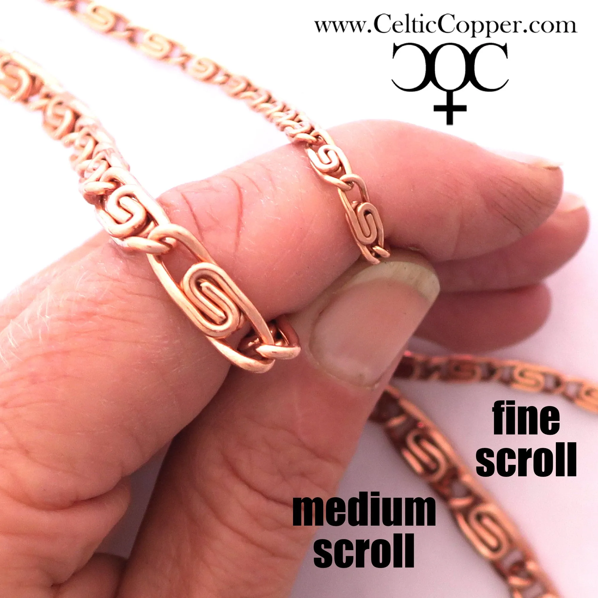 Custom Anklet Chain Solid Copper Celtic Scroll Chain Copper Anklet AC66 Adjustable Solid Copper Ankle Chain Custom Ankle Bracelet