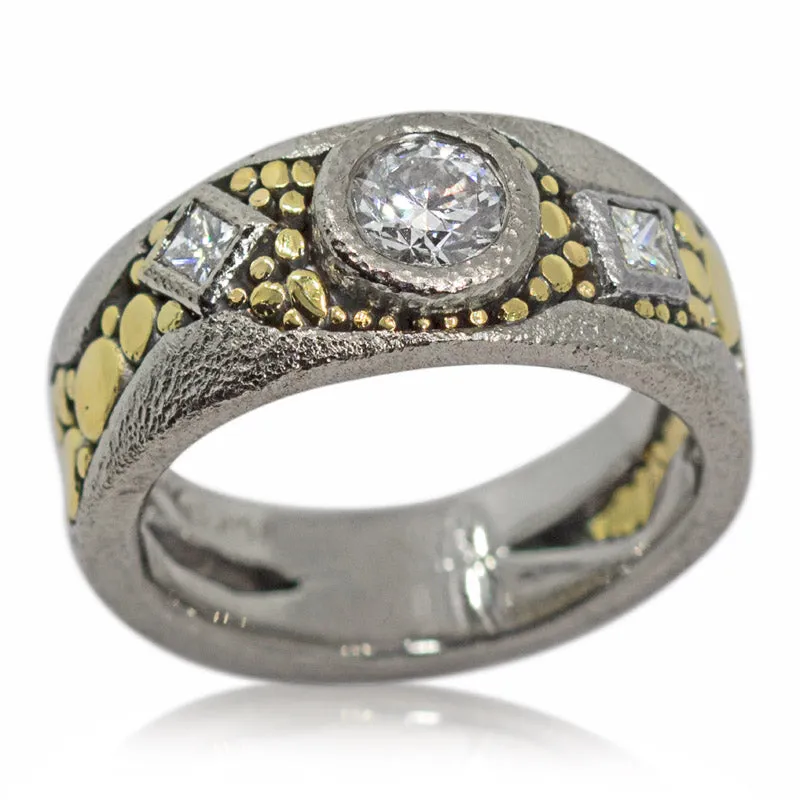 Custom River Pebbles Diamond Ring-BP