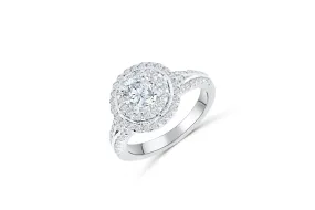 Diamond Engagement Ring 1.71 ct tw 14K White Gold DENG033