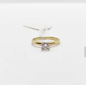 Diamond Solitaire Engagement Ring 14K Gold, Anniversary Ring, Gift - Pre-Order