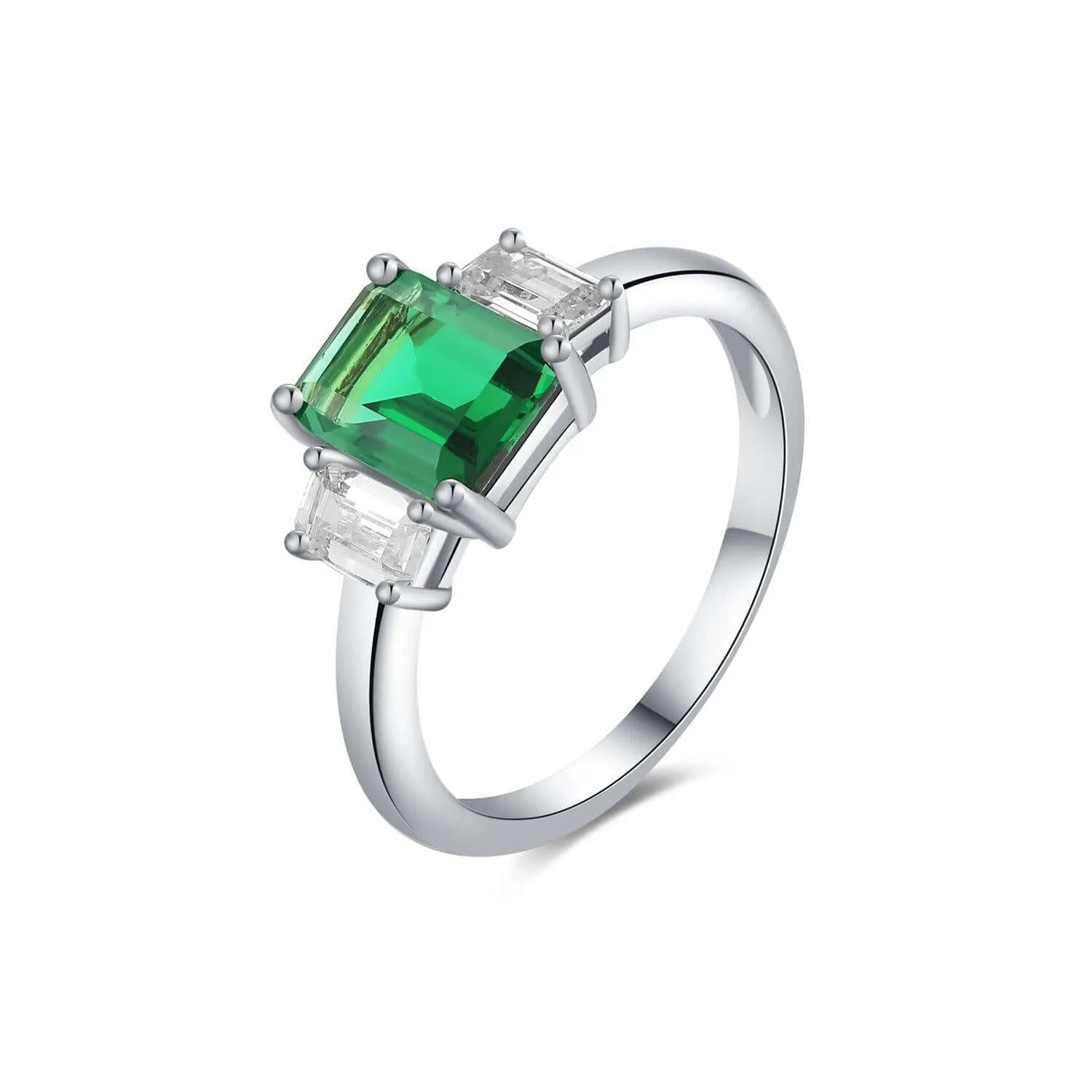 Emerald Cubic Zirconia Diamond Wedding Ring The Earth Jewelry Set collection Designed by Tanin