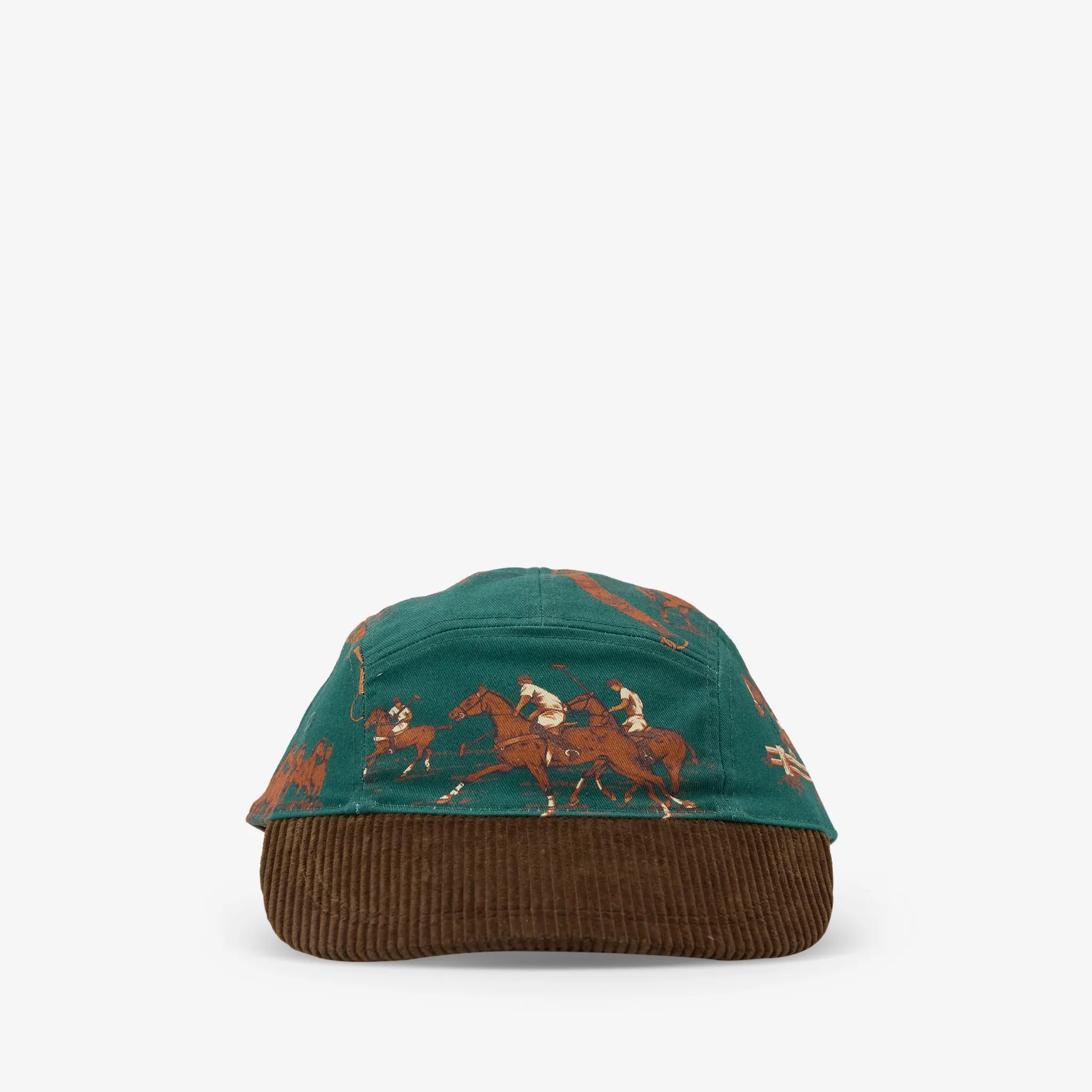 Stylish Equestrian Ring Print Long-Bill Twill Cap