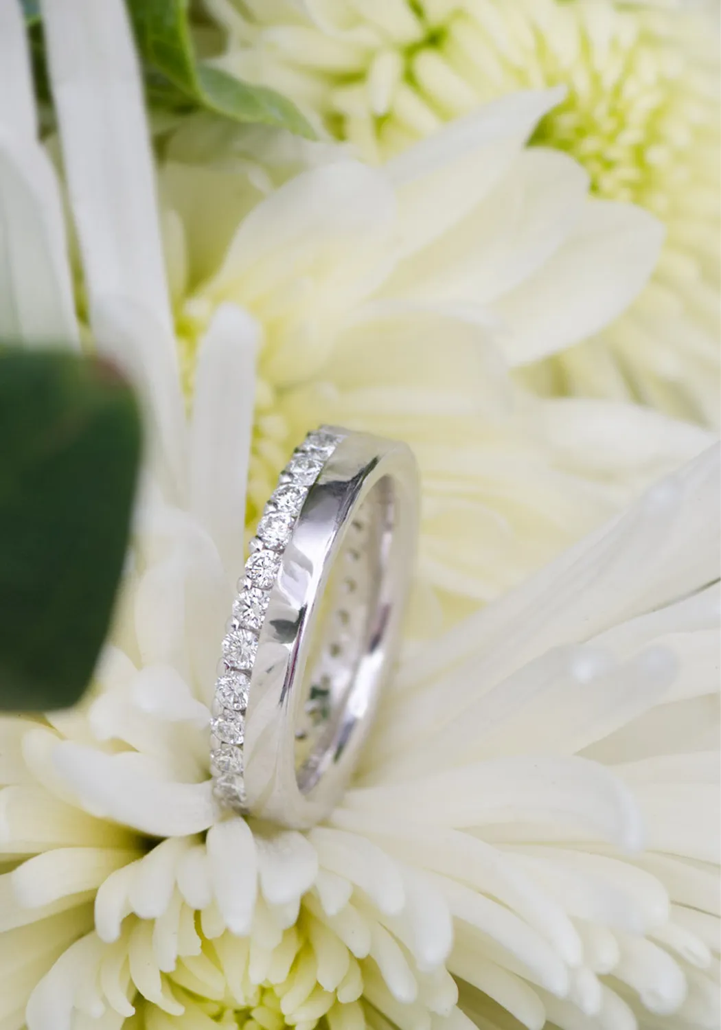 Eternels 18K White Gold Diamond Eternity Band