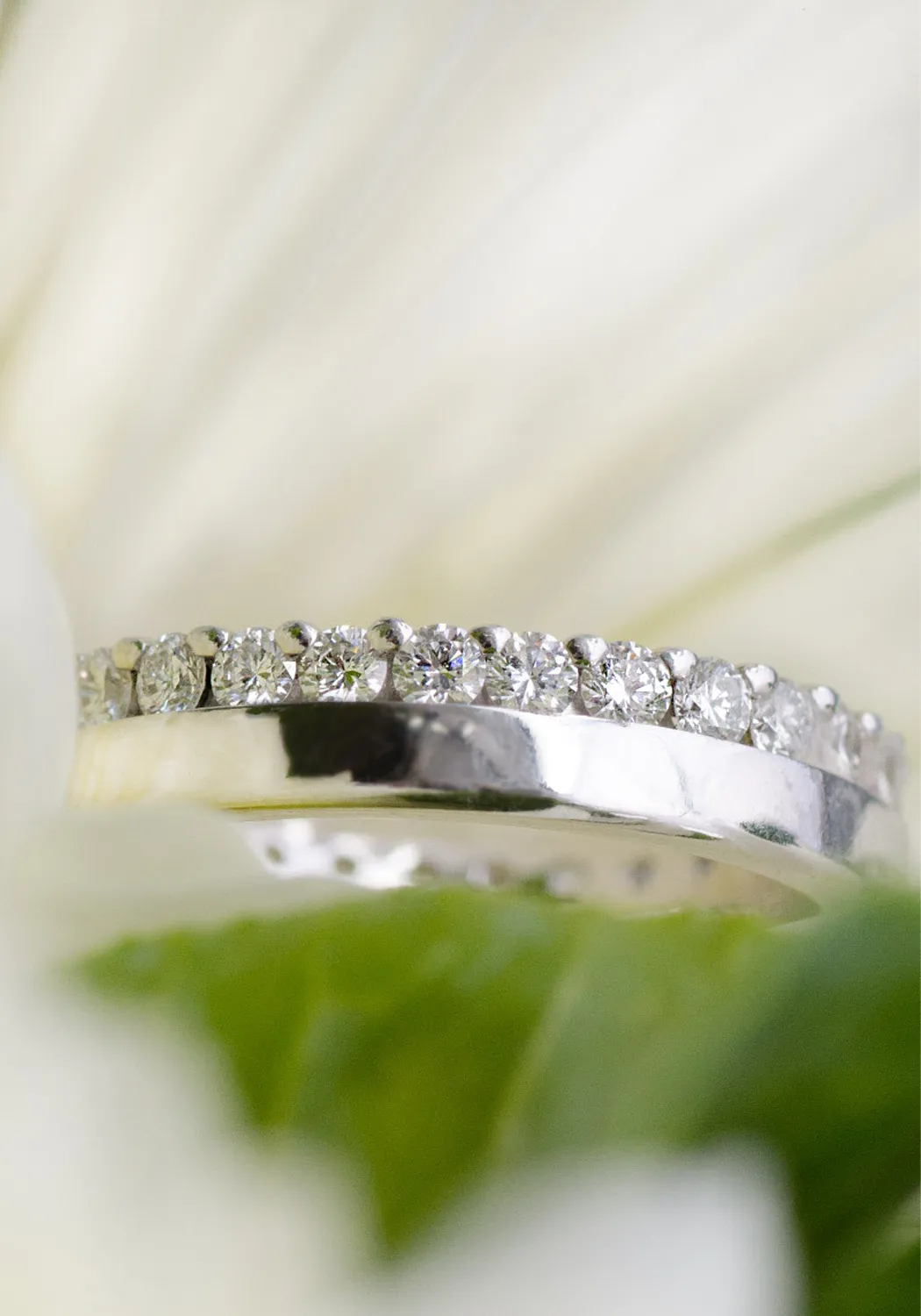 Eternels 18K White Gold Diamond Eternity Band