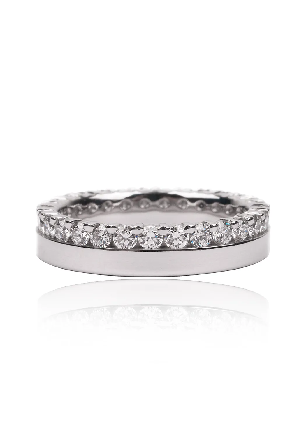 Eternels 18K White Gold Diamond Eternity Band