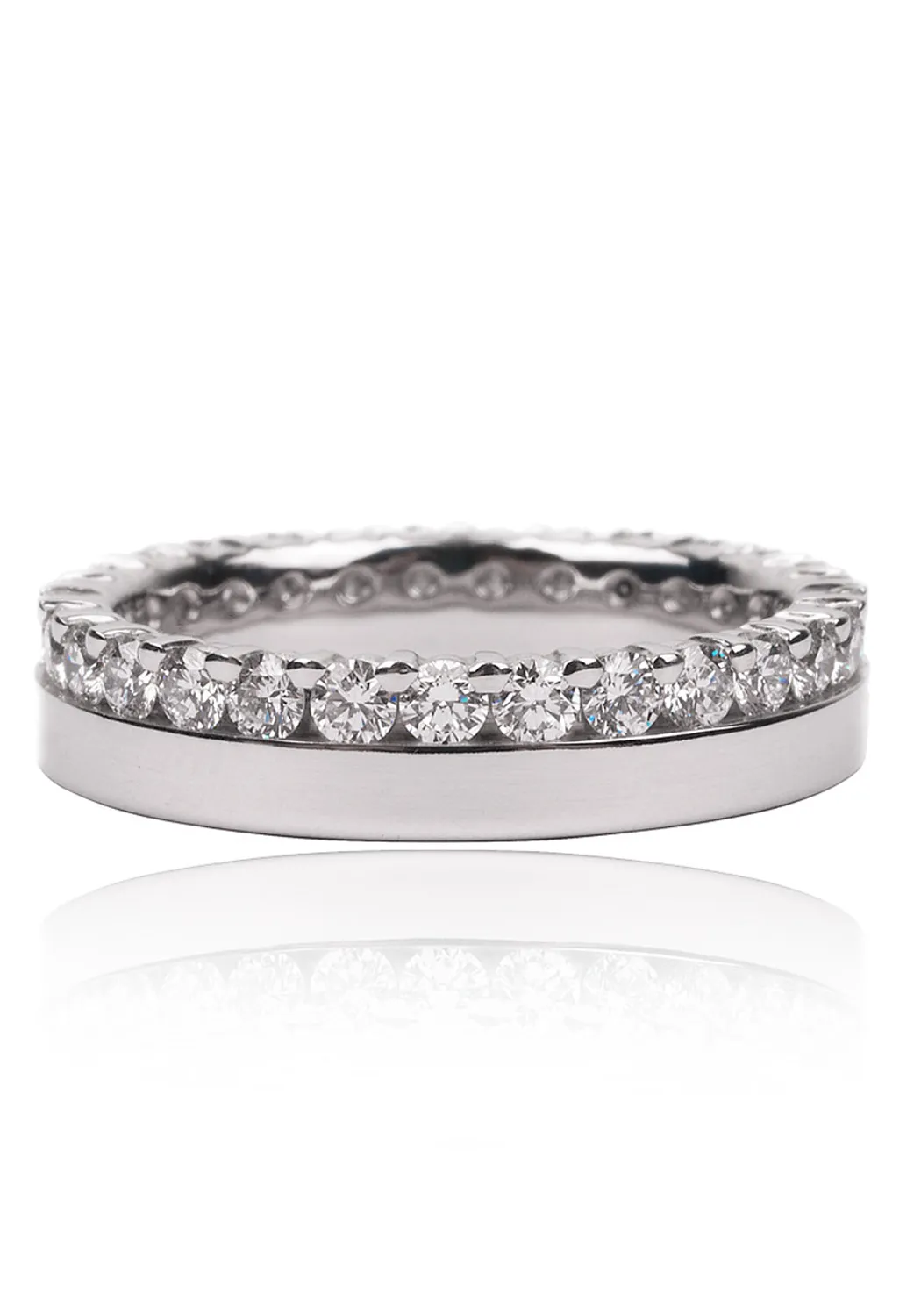 Eternels 18K White Gold Diamond Eternity Band