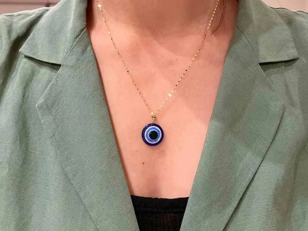 Evil Eye Necklace 18k Gold