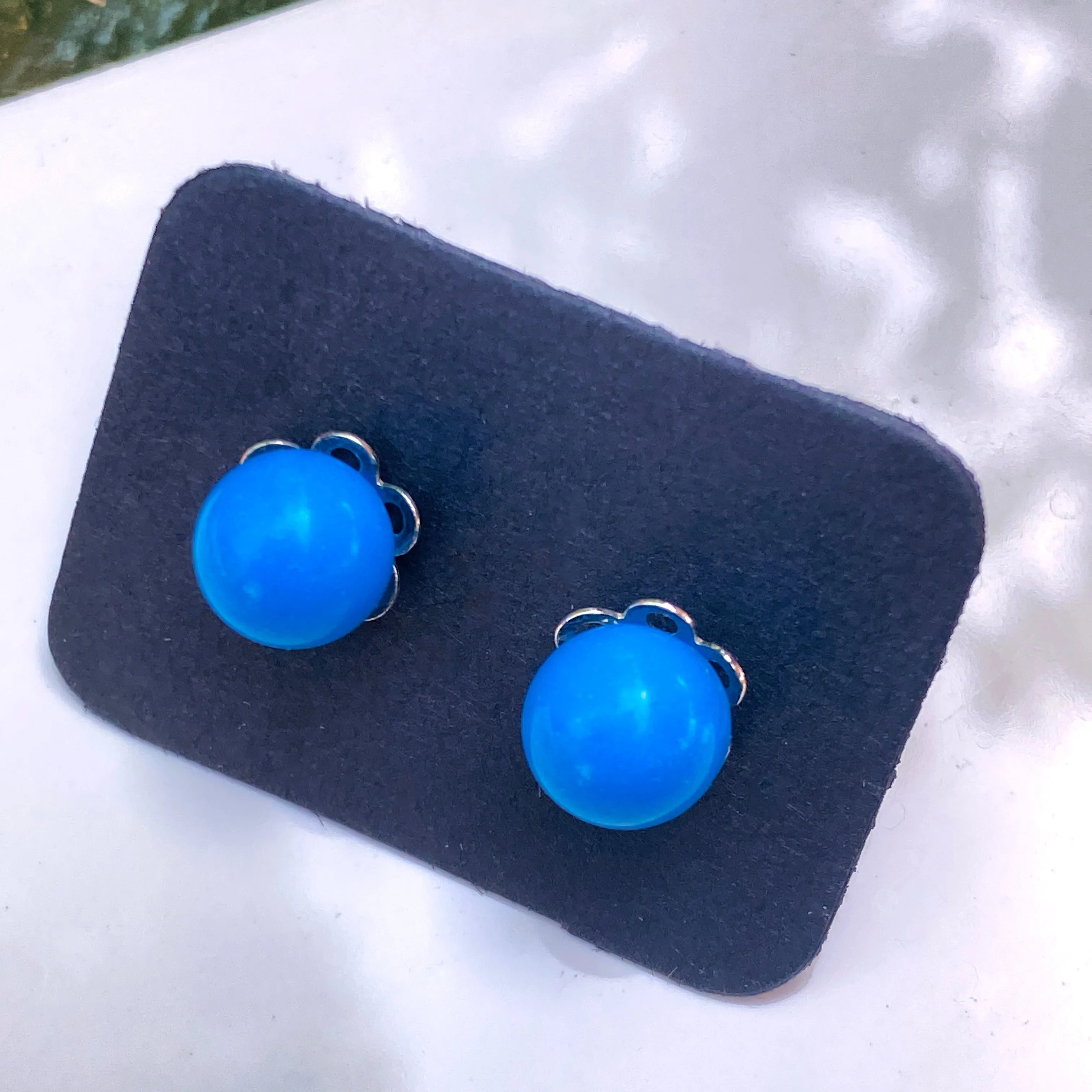 Genuine Sleeping Beauty Turquoise 8 mm Studs on Sterling Silver posts