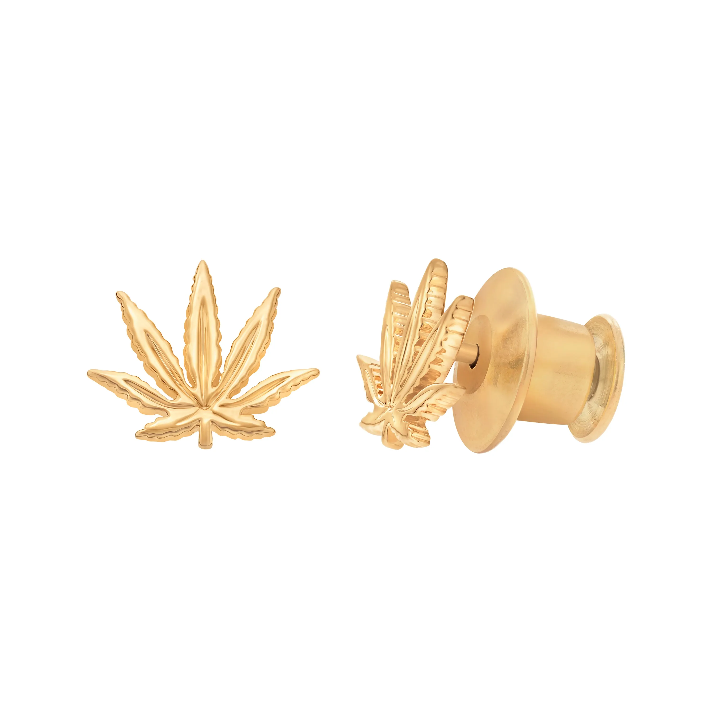 Gold Sativa Leaf Classic Fashion/Lapel Pin