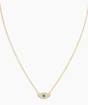 Gorjana Evil Eye Charm Necklace - Gold