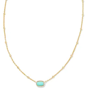 Kendra Scott Mini Elisa Satellite Short Pendant Necklace - Gold/Mint Magnesite