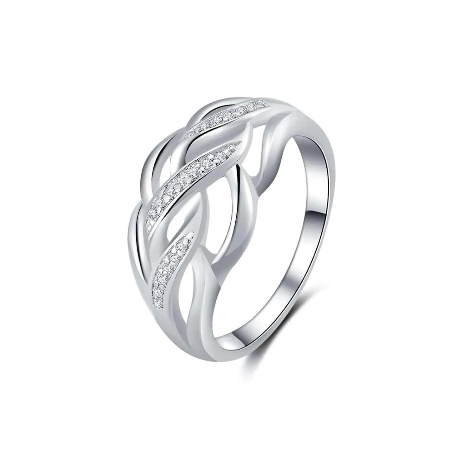 Knot Eternity Plain Women Band Stacking Ring