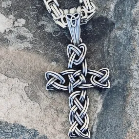 Large Celtic Cross Pendant - Necklace (804)