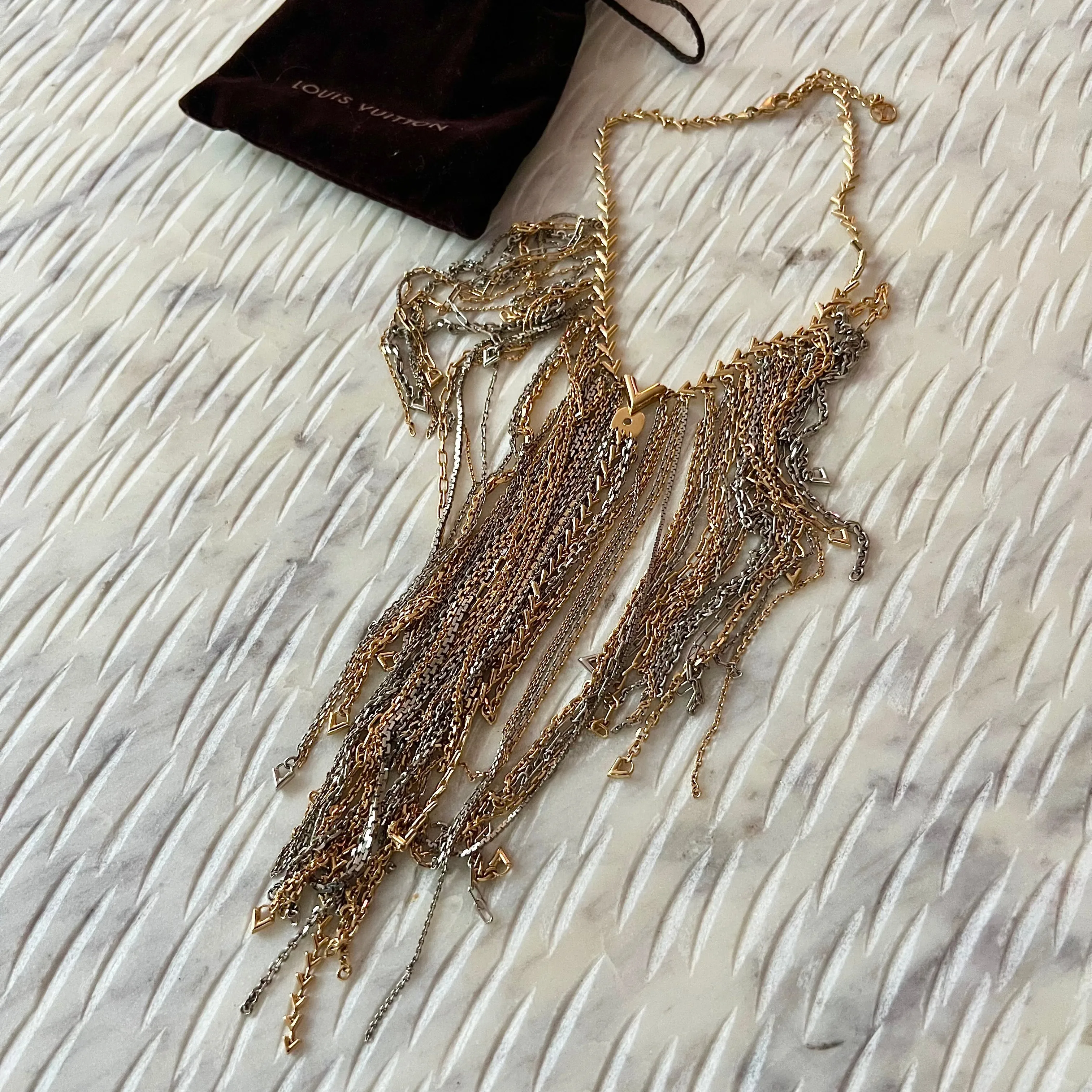 Louis Vuitton Fringe Choker Necklace