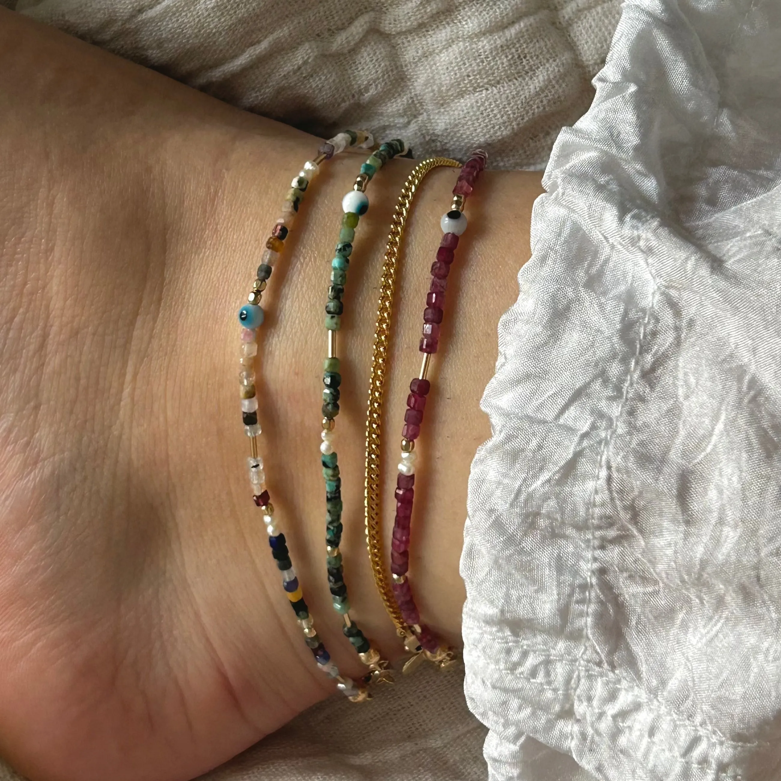 Luca Gemstone Anklet