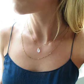 Moonstone Choker Wrap Gemstone Necklace