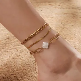 Multilayer Gold Anklet