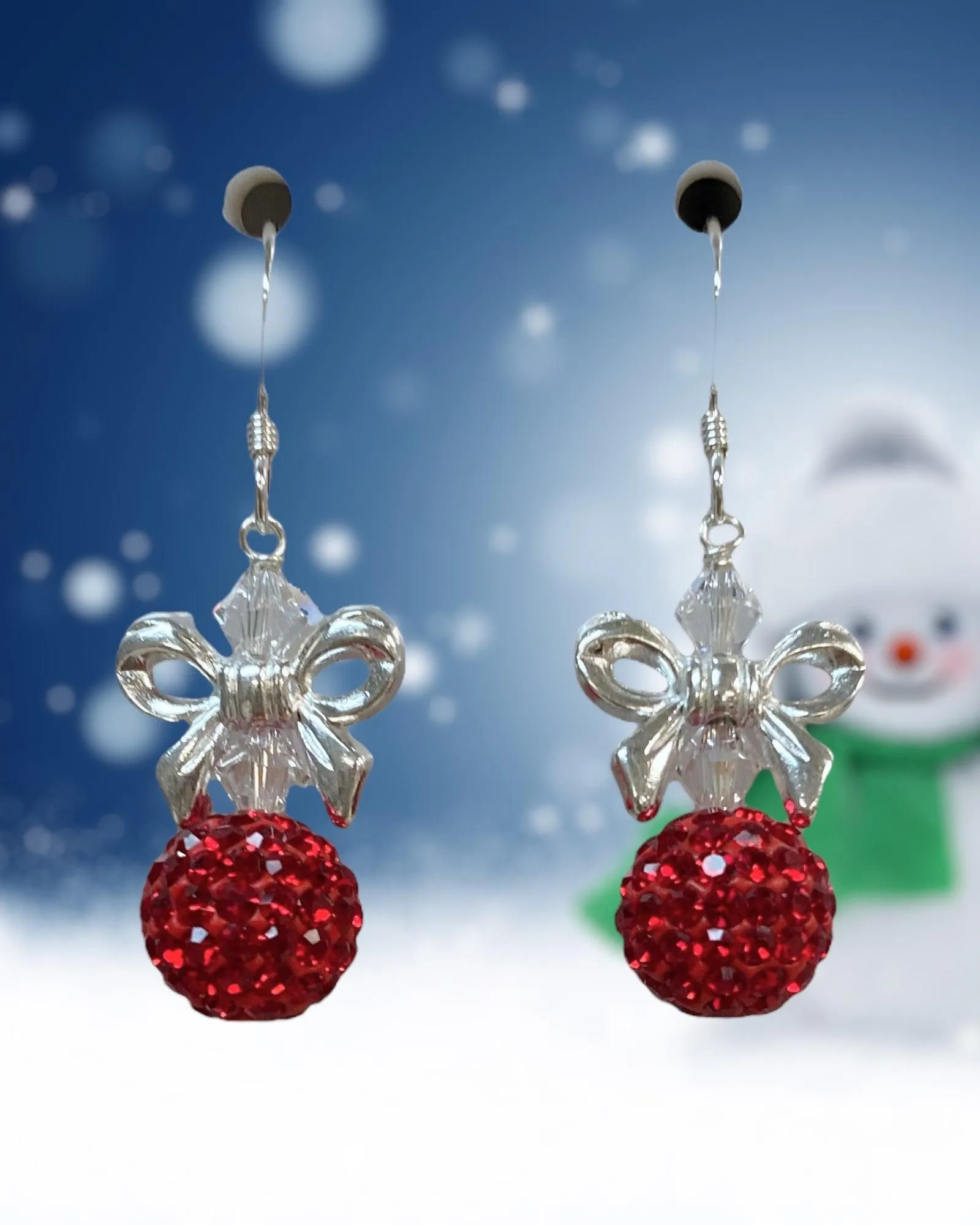 Pave Christmas Bulb  Earring Kit Kit