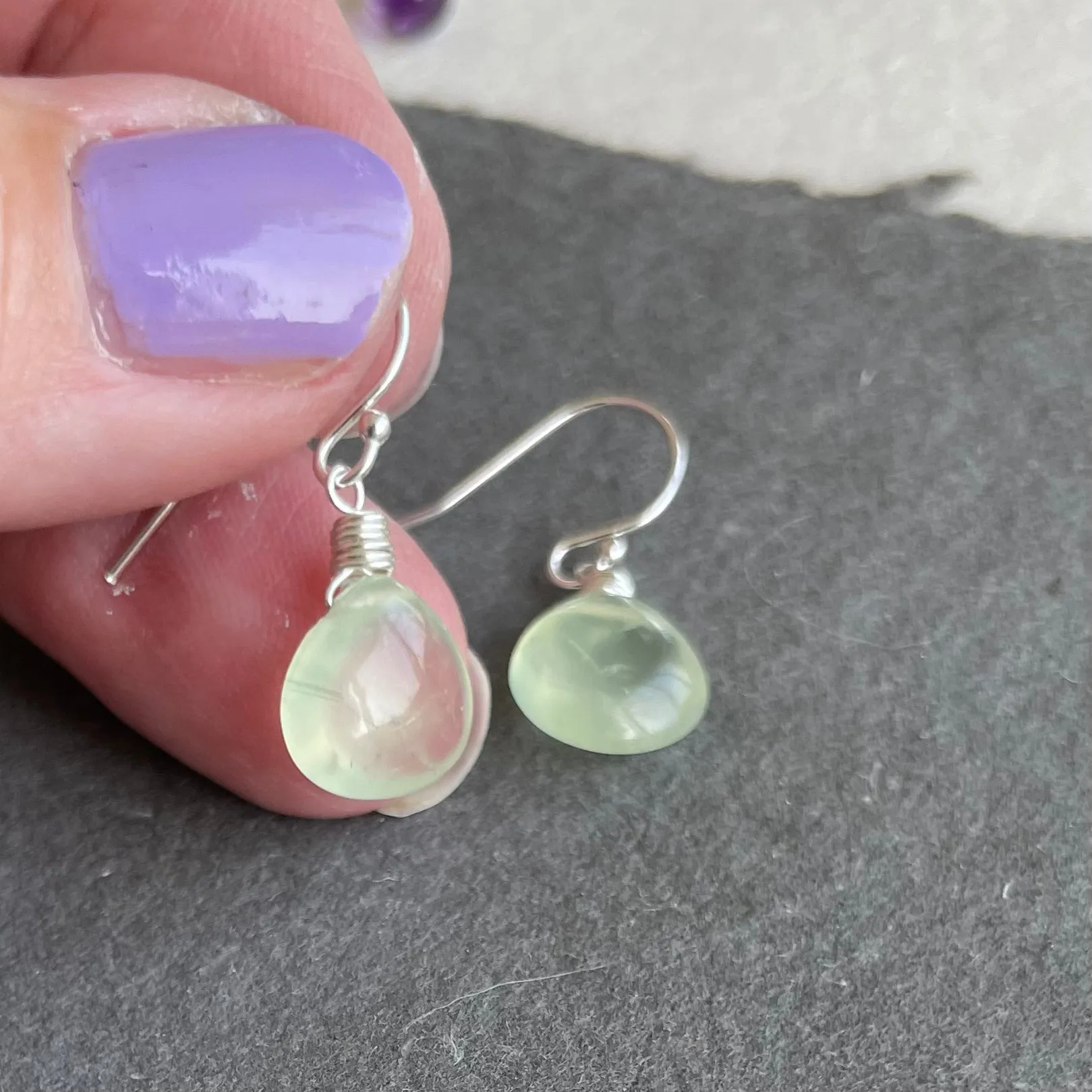 Prehnite Earrings