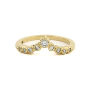 "The Sophie" 14K Gold Diamond Bezel Tiara Band