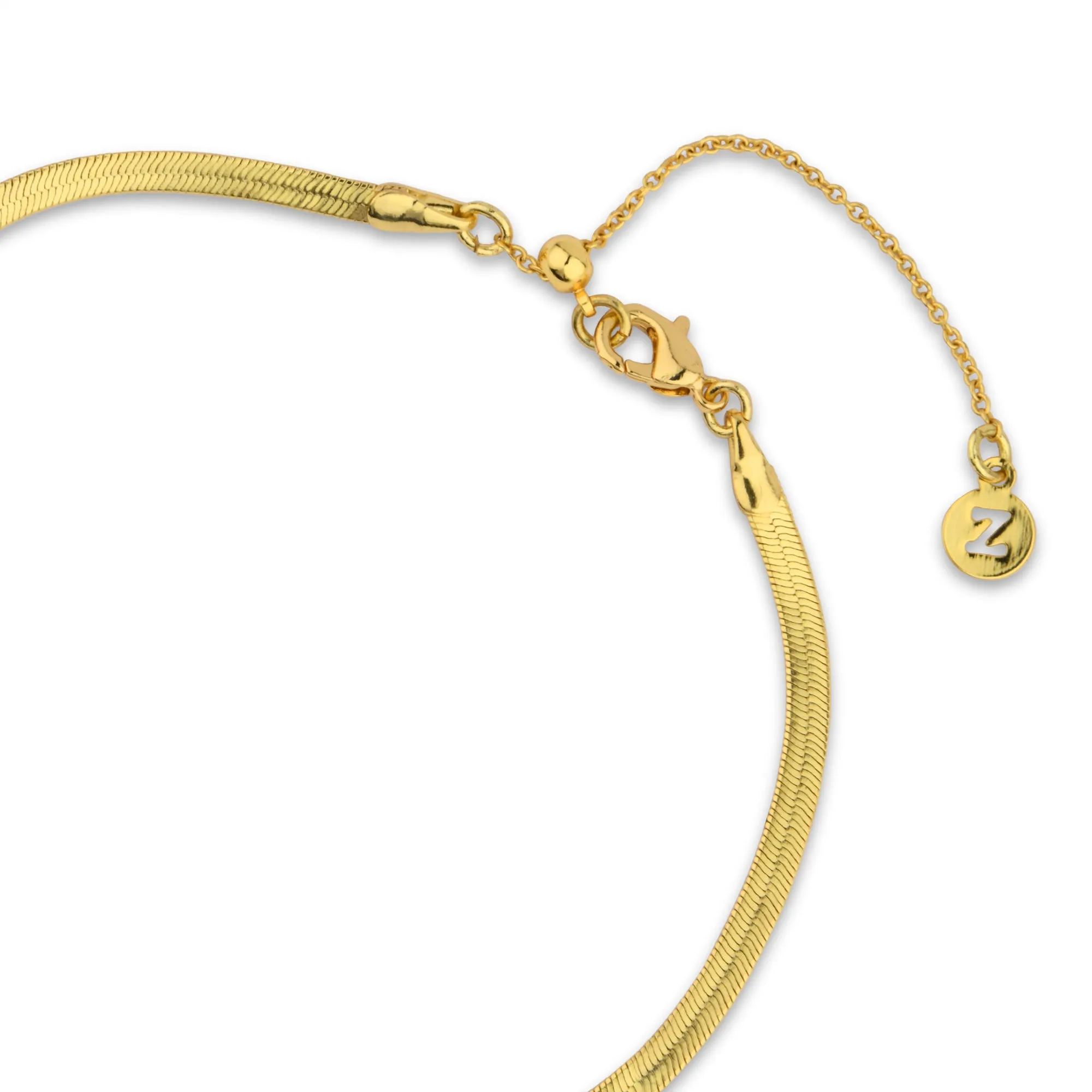 Real Gold Plated Z Omega Anklet