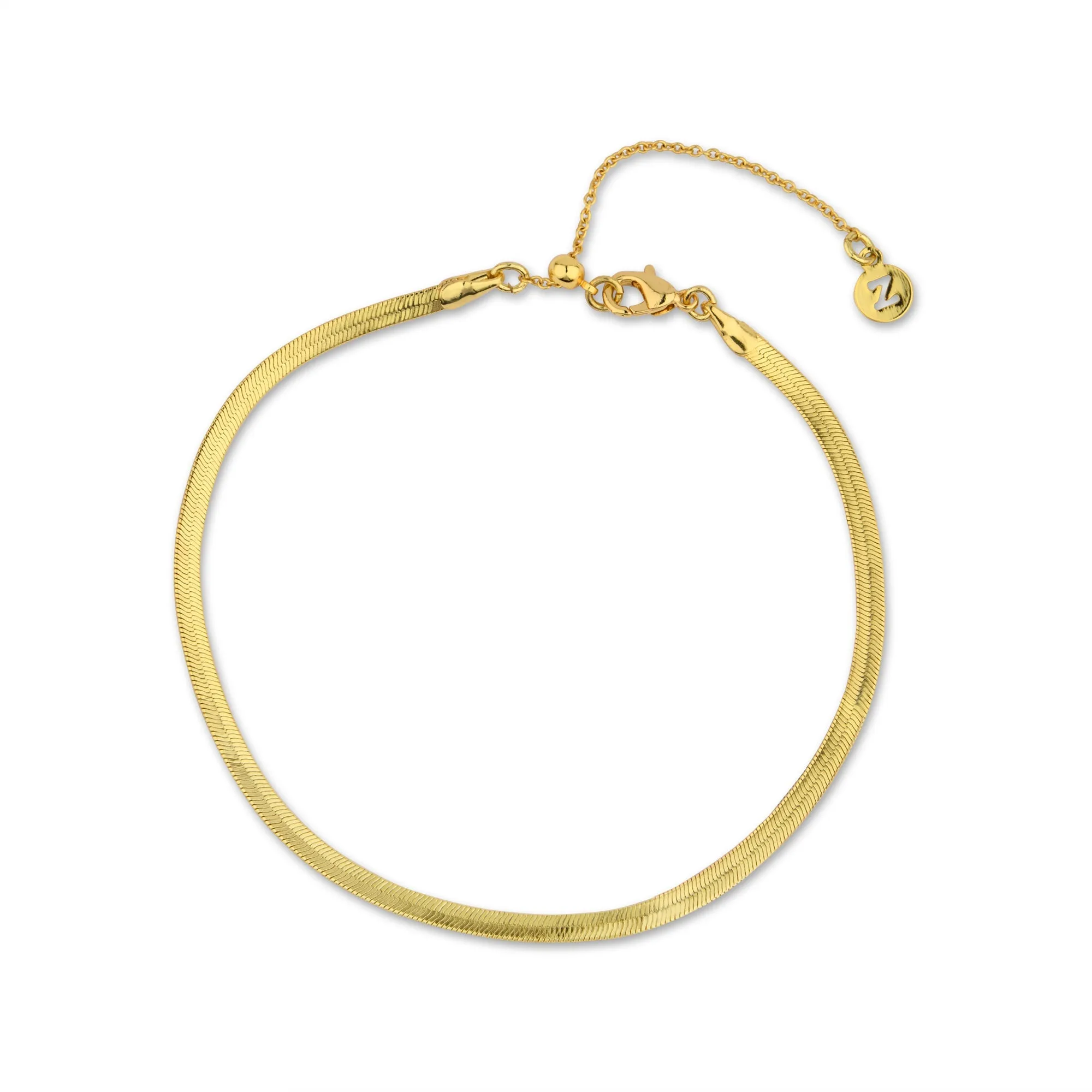 Real Gold Plated Z Omega Anklet