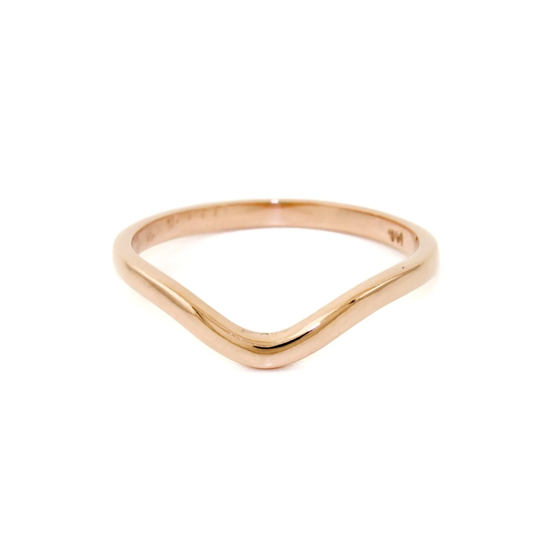 Simple 14K Rose Gold Tiara Band