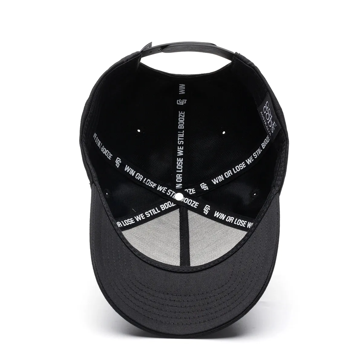 Sinking Putts & Banging Sluts Black SnapBack Golf Hat - Curved Brim