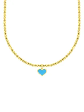 Sophie Heart Beaded Choker Necklace