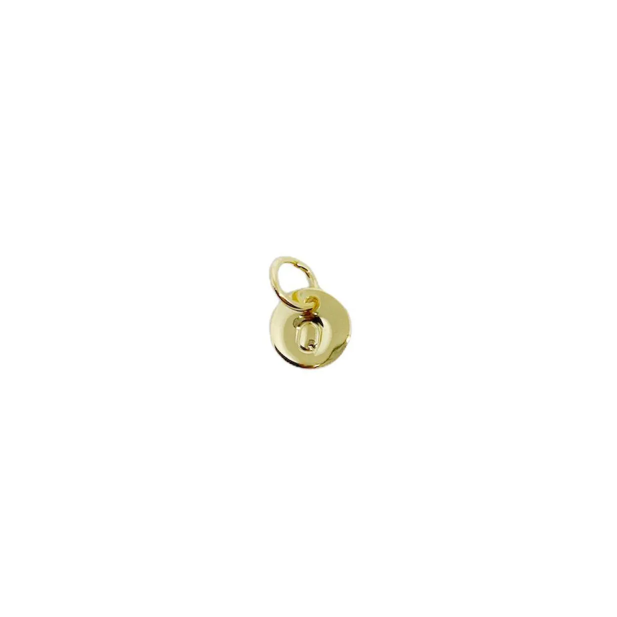 Stamped Tiny Initial Letter Charm in 18k Gold Filled Complete Alphabet