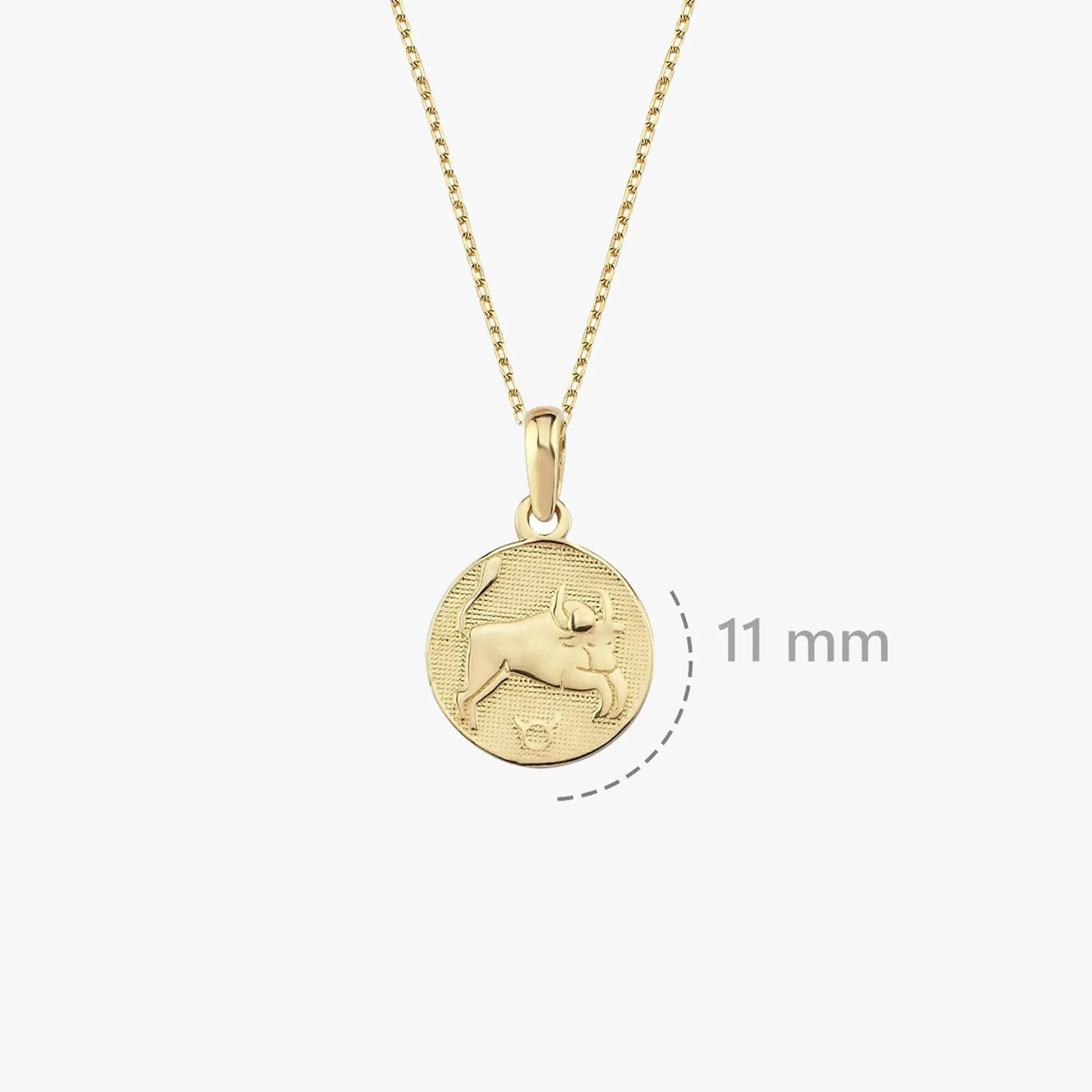 Taurus Zodiac Necklace | 14K Solid Gold