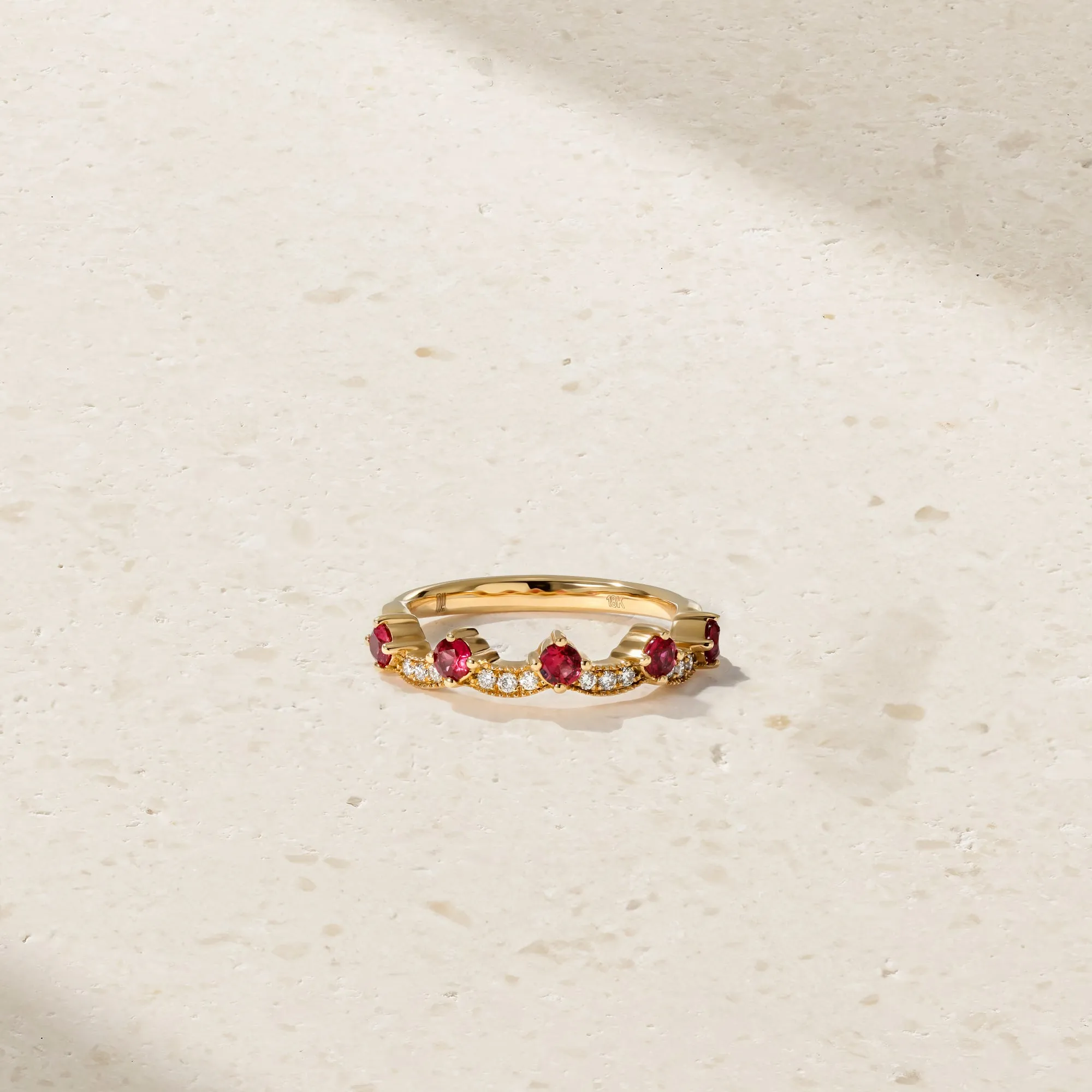 Tiara Ruby and Diamond Ring