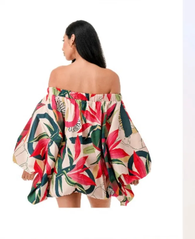 Tropical Dream Off the Shoulder Blouse/Dress