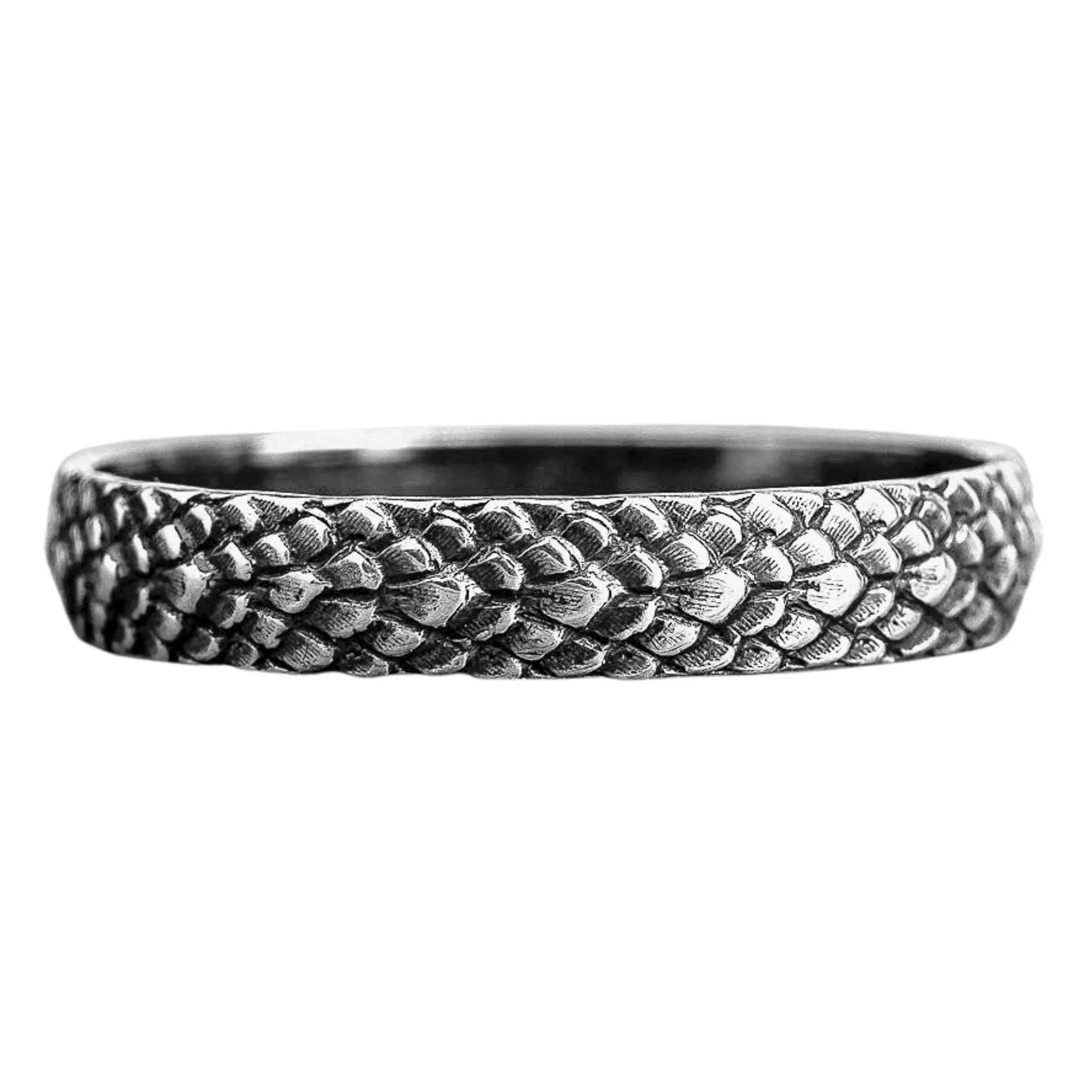 Unisex Snake Dragon Scales Ring Band