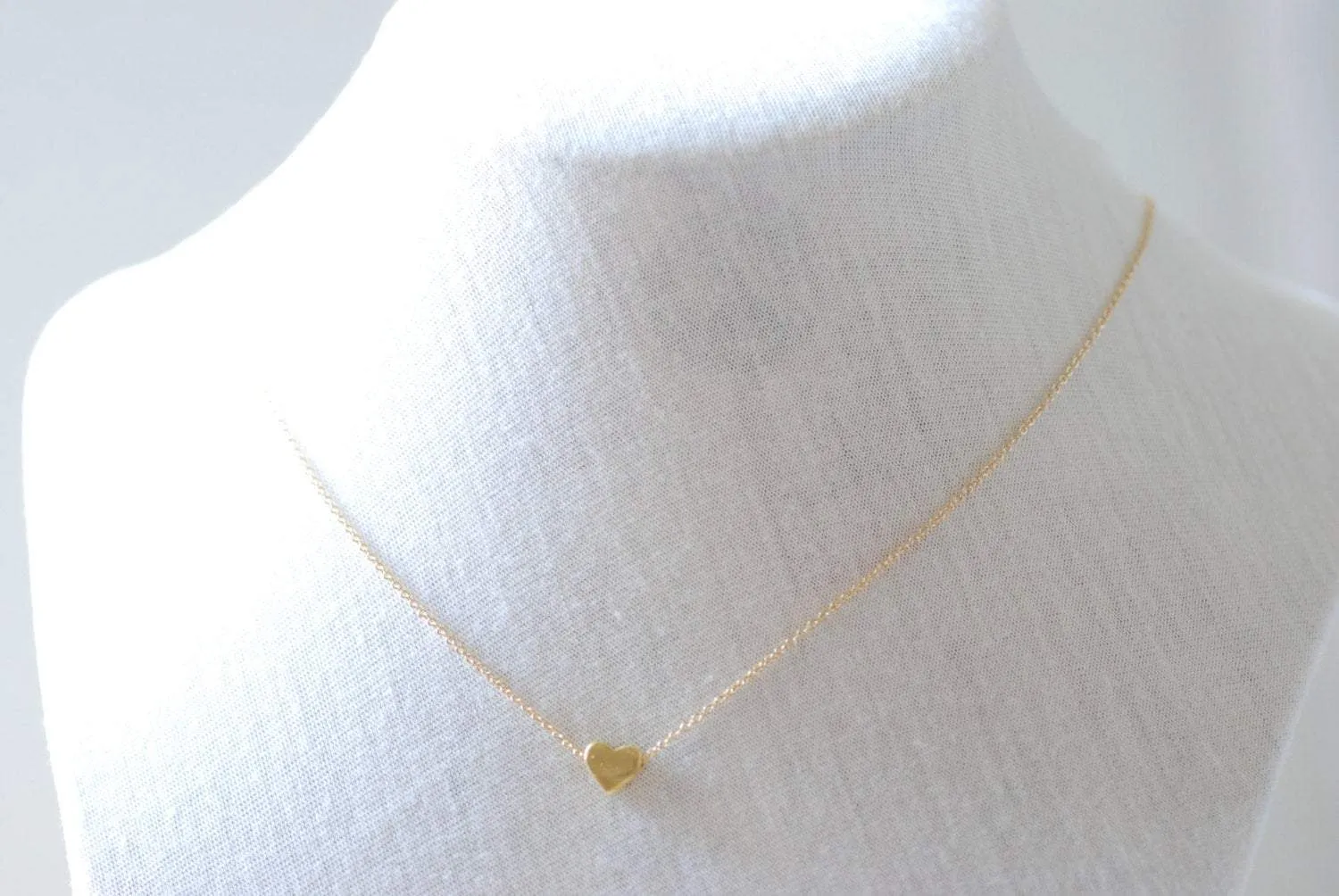 Wholesale Gold Heart Necklace or bracelet, Tiny Heart Pendant on a Gold Filled Chain, Sweet Heart Necklace and bracelet- 24k gold heart bracelet